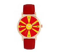 Toff London Ladies North Macedonia Flag Watch
