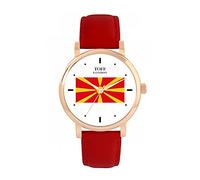 Toff London Ladies North Macedonia Flag Watch