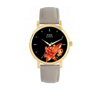 Toff London Ladies Orange Lilies Flower Watch
