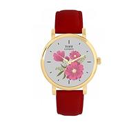Toff London Ladies Pink Gerbera Flower Watch