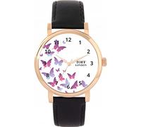Toff London Ladies Purple Butterfly Watch