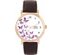 Toff London Ladies Purple Butterfly Watch