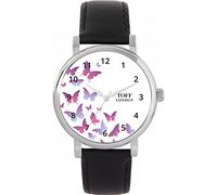 Toff London Ladies Purple Butterfly Watch