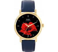 Toff London Ladies Red Poppy Flower Watch