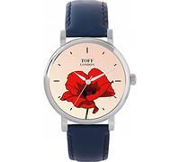 Toff London Ladies Red Poppy Flower Watch