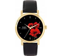 Toff London Ladies Red Poppy Flower Watch