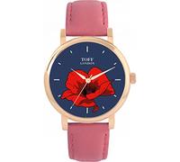 Toff London Ladies Red Poppy Flower Watch
