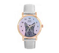 Toff London Ladies Russian Blue Cat Head Watch