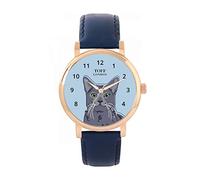 Toff London Ladies Russian Blue Cat Head Watch