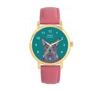 Toff London Ladies Russian Blue Cat Head Watch