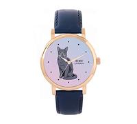 Toff London Ladies Russian Blue Cat Watch