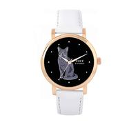 Toff London Ladies Russian Blue Cat Watch