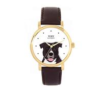 Toff London Ladies Staffordshire Terrier Dog Head Watch