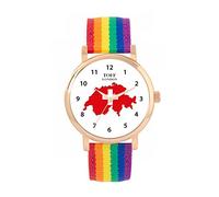 Toff London Ladies Switzerland Flag Watch
