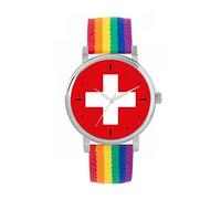 Toff London Ladies Switzerland Flag Watch