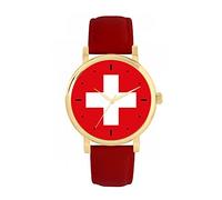 Toff London Ladies Switzerland Flag Watch