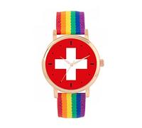 Toff London Ladies Switzerland Flag Watch