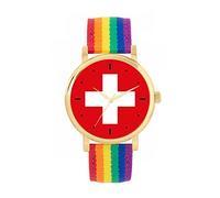 Toff London Ladies Switzerland Flag Watch