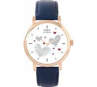 Toff London Ladies Valentine Red and Grey Hearts Watch