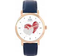 Toff London Ladies Valentine Red and Grey Hearts Watch