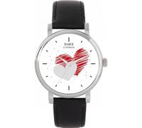 Toff London Ladies Valentine Red and Grey Hearts Watch