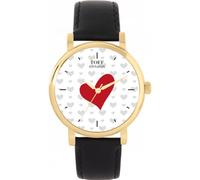 Toff London Ladies Valentine Red and Grey Hearts Watch