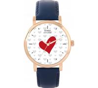 Toff London Ladies Valentine Red and Grey Hearts Watch