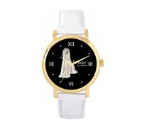Toff London Ladies White Afghan Hound Dog Watch