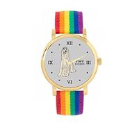 Toff London Ladies White Afghan Hound Dog Watch