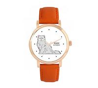 Toff London Ladies White Persian Cat Watch