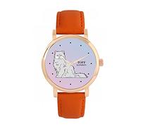 Toff London Ladies White Persian Cat Watch