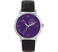 Toff London Limited Edition Engraved Queen's Platinum Jubilee 2022 for Women, Analogue Display, Japanese Quartz Movement Watch with Black Leather Strap, Custom Made