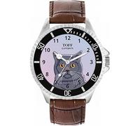 Toff London Mens Blue British Shorthair Cat Head Watch