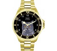 Toff London Mens Blue British Shorthair Cat Head Watch