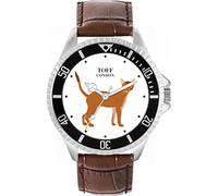Toff London Mens Brown Abyssinian Cat Watch