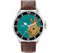 Toff London Mens Brown Netherland Dwarf Rabbit Head Watch