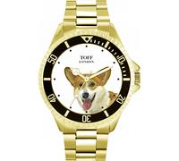 Toff London Mens Brown Welsh Corgi Dog Head Watch