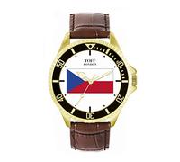 Toff London Mens Czech Republic Flag Watch