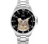 Toff London Mens Maine Coon Cat Head Watch