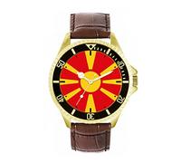 Toff London Mens North Macedonia Flag Watch