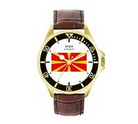 Toff London Mens North Macedonia Flag Watch