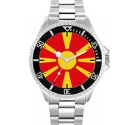 Toff London Mens North Macedonia Flag Watch