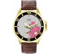 Toff London Mens Pink Gerbera Flower Watch