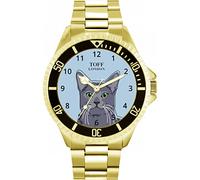 Toff London Mens Russian Blue Cat Head Watch