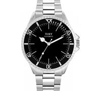 Toff London Mens Traditional Black and Silver Batons Watch