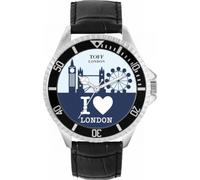 Toff London Mens Wrist Watch 42mm Case Custom Design Navy London City Skyline