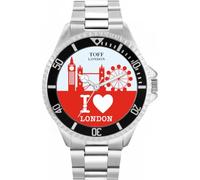 Toff London Mens Wrist Watch 42mm Case Custom Design Red London City Skyline
