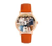 Toff London Personalised Photo Gifts for Women, Analogue Display, Japanese Quartz Movement, Custom Made Watch