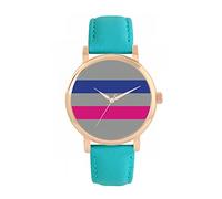 Toff London Pride Androgynous Flag Watch Ladies 38mm Case 3atm Water Resistant Custom Designed Quartz Movement Luxury Fashionable