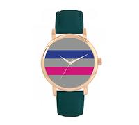 Toff London Pride Androgynous Flag Watch Ladies 38mm Case 3atm Water Resistant Custom Designed Quartz Movement Luxury Fashionable